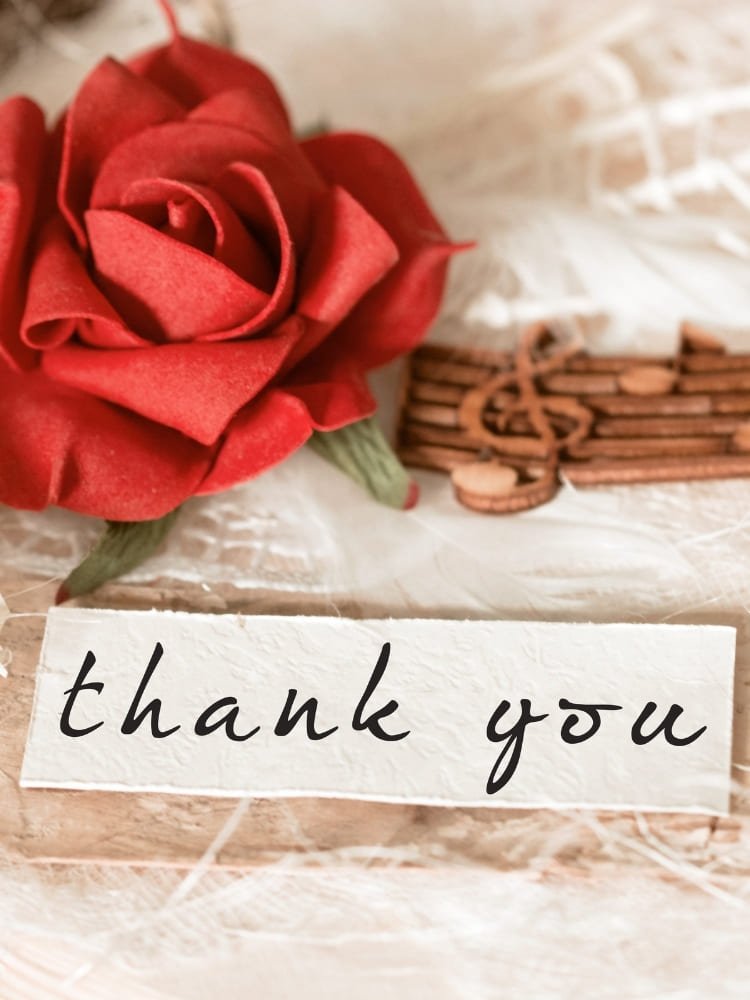thank you images with flowers red