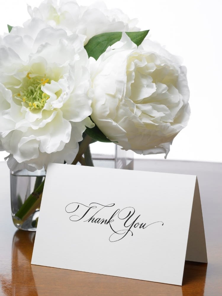 thank you images with white rose