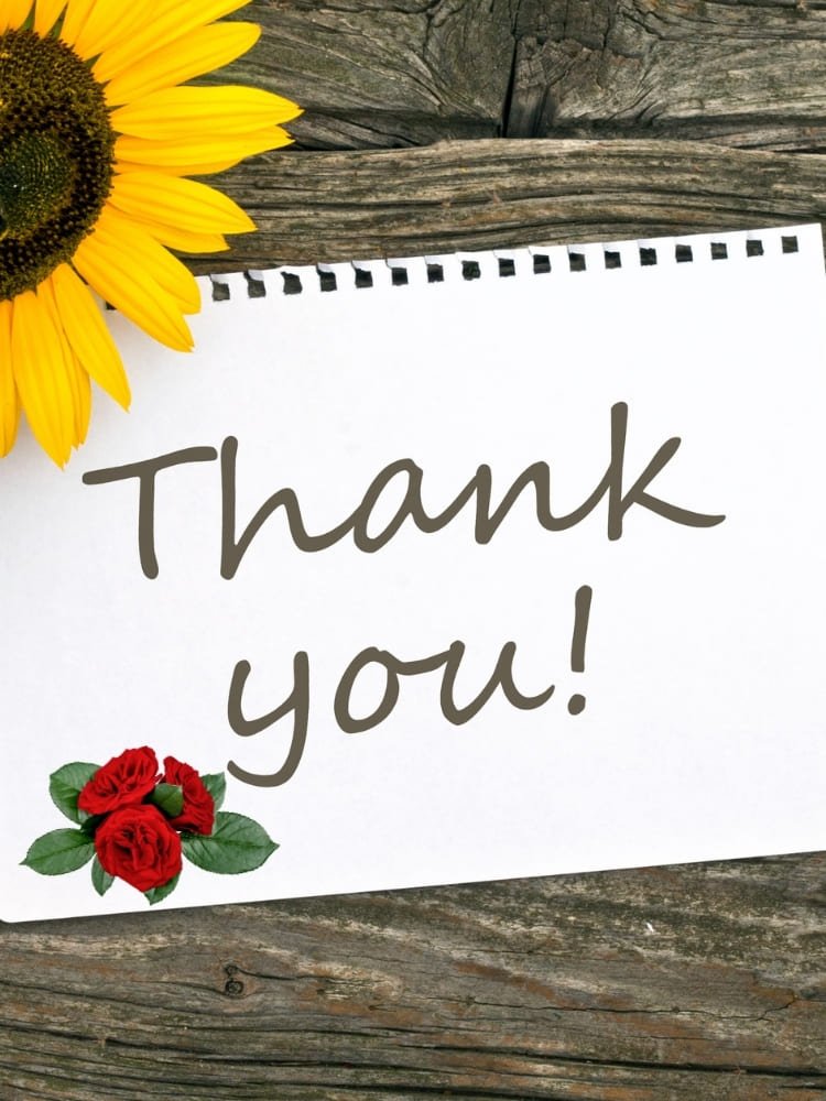 thank you images with flowers yellow
